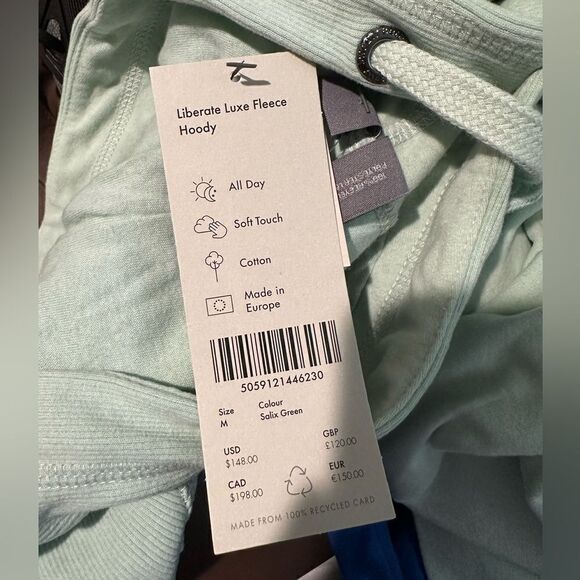 Sweaty Betty NWT Liberate Luxe Fleece Hoody size M in Salix Green - Picture 4 of 4